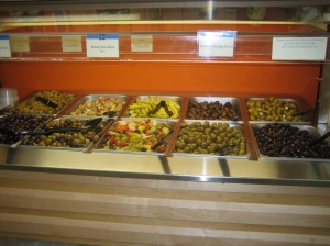 The olive bar at Bloomingfoods.