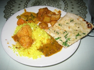 Erik's plate at Bombay House
